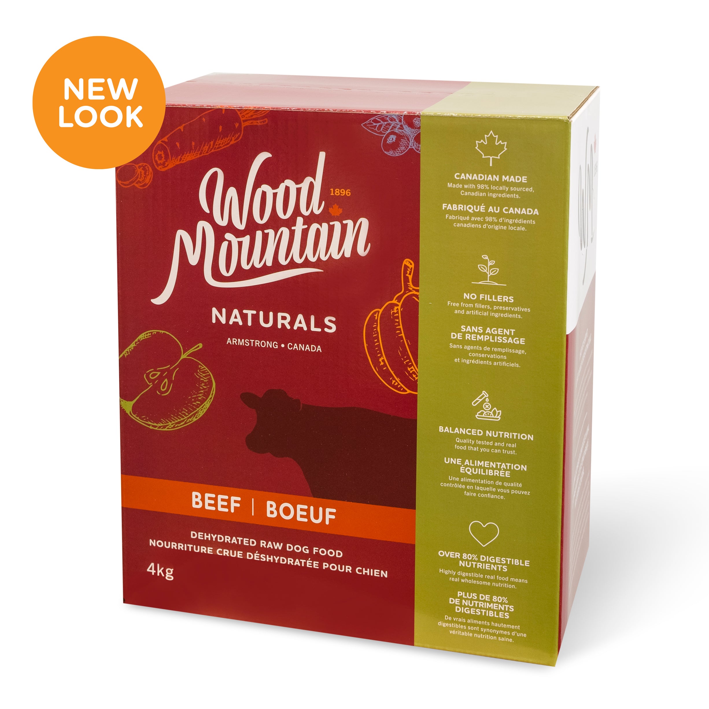 Dog Food 4kg Box Beef Wood Mountain Naturals